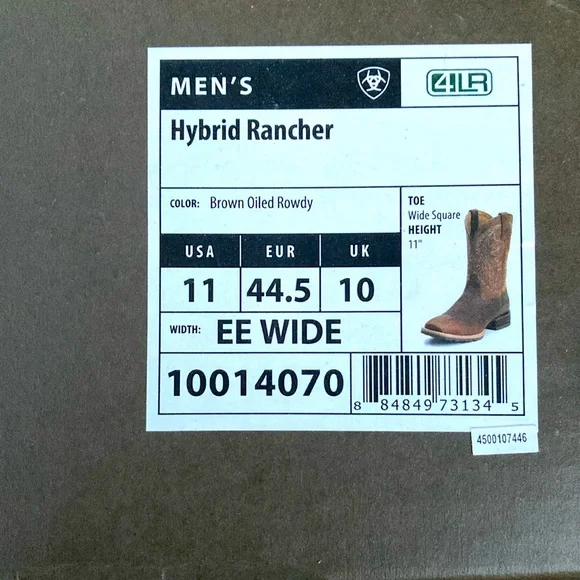 Brand new never been worn Ariat safety toe boots with original box.